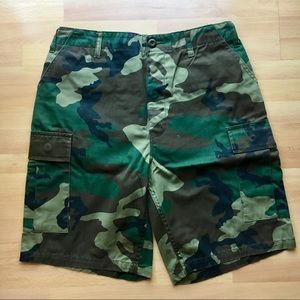 Army Surplus Camouflage Camo Cargo Shorts